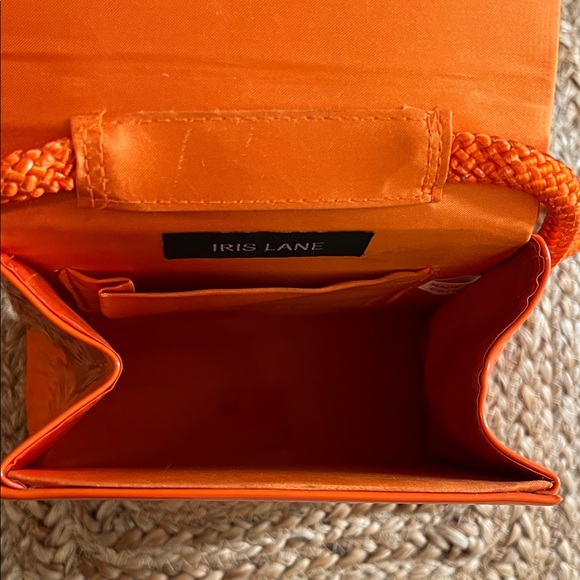 Elegant Orange Mini Bag with Peacock Accent - Picture 5 of 9